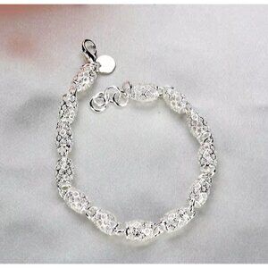 NWOT  Sterling Silver Beaded Bracelet